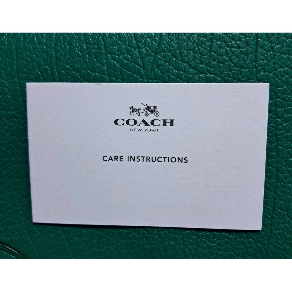 Coach Green Leather Wallet with Silver Hardware - Picture 12 of 16